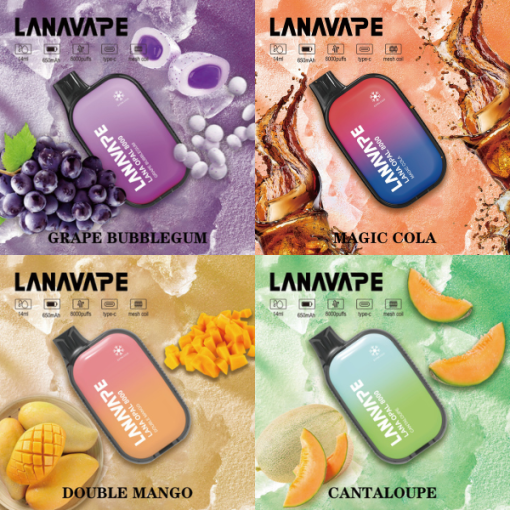 LANA一次性 | 拋棄式電子煙 | 8000口 | 多種口味可選